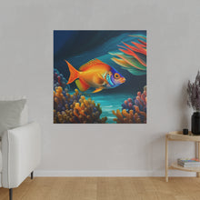 Load image into Gallery viewer, Colorful Fish Matte Canvas, Stretched, 0.75"