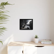 Load image into Gallery viewer, Black/White Matte Canvas, Black Frame