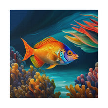 Load image into Gallery viewer, Colorful Fish Matte Canvas, Stretched, 0.75"