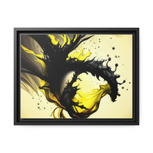 Load image into Gallery viewer, Unique yellow/black matte canvas, black frame