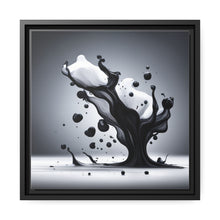 Load image into Gallery viewer, Black/White Matte Canvas, Black Frame