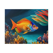 Load image into Gallery viewer, Colorful Fish Matte Canvas, Stretched, 0.75"