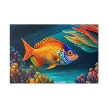 Load image into Gallery viewer, Colorful Fish Matte Canvas, Stretched, 0.75"
