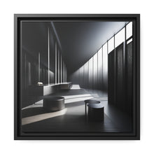 Load image into Gallery viewer, Black/White Matte Canvas, Black Frame