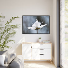 Load image into Gallery viewer, White Petals Flower Matte Canvas, Black Frame