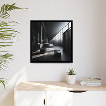Load image into Gallery viewer, Black/White Matte Canvas, Black Frame