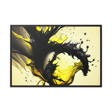 Load image into Gallery viewer, Unique yellow/black matte canvas, black frame
