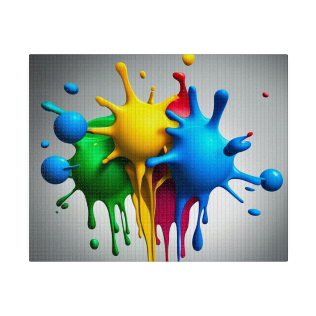 Colors Dripping Matte Canvas