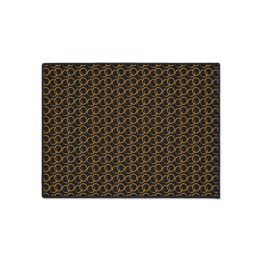 Black/Gold Heavy Duty Floor Mat