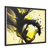Load image into Gallery viewer, Unique yellow/black matte canvas, black frame

