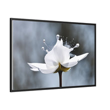 Load image into Gallery viewer, White Petals Flower Matte Canvas, Black Frame
