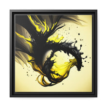 Load image into Gallery viewer, Unique yellow/black matte canvas, black frame
