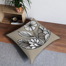 Load image into Gallery viewer, Floral Tufted Floor Pillow, Square
