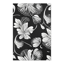 Load image into Gallery viewer, Black/White Floral Rug
