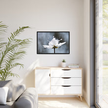 Load image into Gallery viewer, White Petals Flower Matte Canvas, Black Frame
