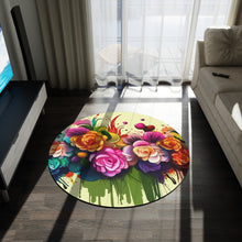 Load image into Gallery viewer, Colorful Floral Round Rug
