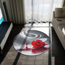 Load image into Gallery viewer, Red Rose Round Rug
