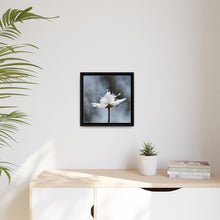 Load image into Gallery viewer, White Petals Flower Matte Canvas, Black Frame
