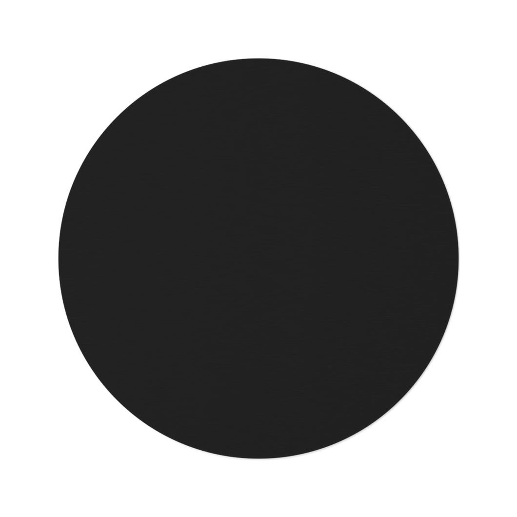 Black Round Rug