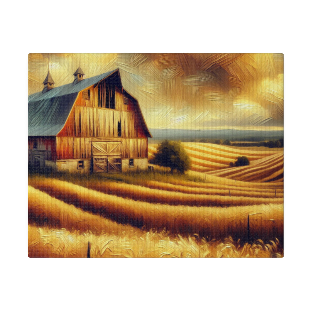 Barn Print On Matte Canvas