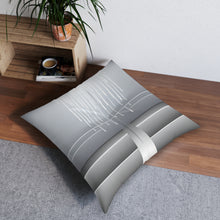 Load image into Gallery viewer, Grey Design Tufted Floor Pillow, Square
