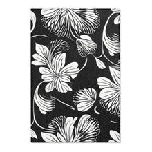 Load image into Gallery viewer, Black/White Floral Rug
