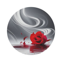 Load image into Gallery viewer, Red Rose Round Rug
