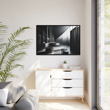 Load image into Gallery viewer, Black/White Matte Canvas, Black Frame
