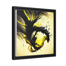 Load image into Gallery viewer, Unique yellow/black matte canvas, black frame
