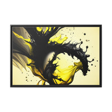 Load image into Gallery viewer, Unique yellow/black matte canvas, black frame
