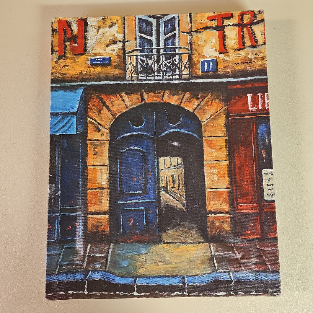 Vintage print on canvas