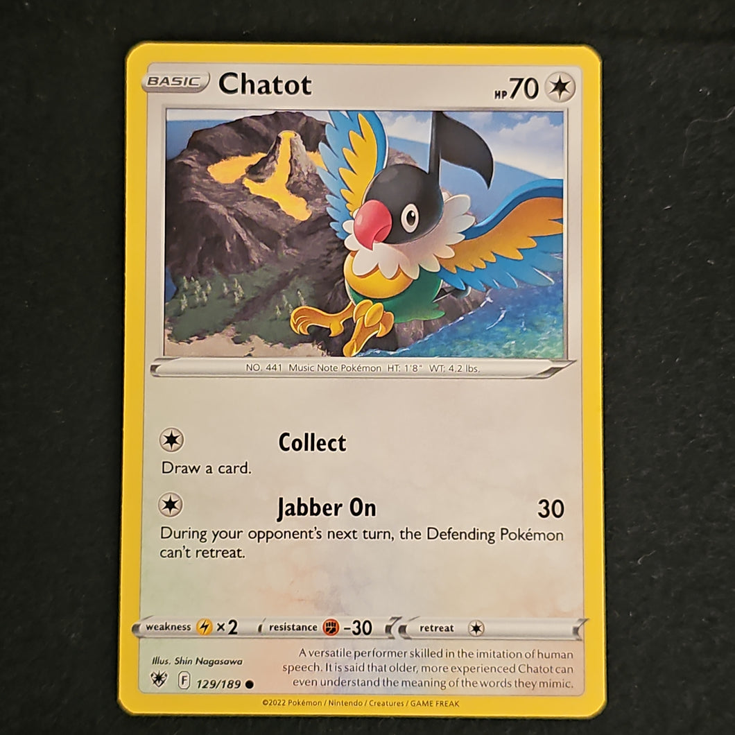 Chatot Pokémon 2022 card