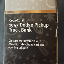 Load image into Gallery viewer, Coca cola 1947 Dodge pickup truck bank
