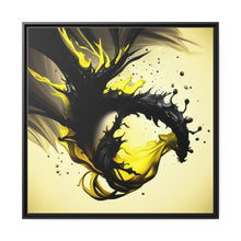 Load image into Gallery viewer, Unique yellow/black matte canvas, black frame
