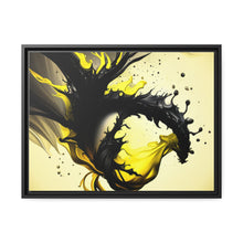 Load image into Gallery viewer, Unique yellow/black matte canvas, black frame
