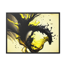 Load image into Gallery viewer, Unique yellow/black matte canvas, black frame
