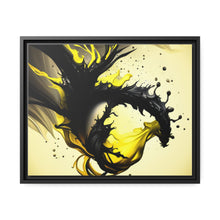 Load image into Gallery viewer, Unique yellow/black matte canvas, black frame
