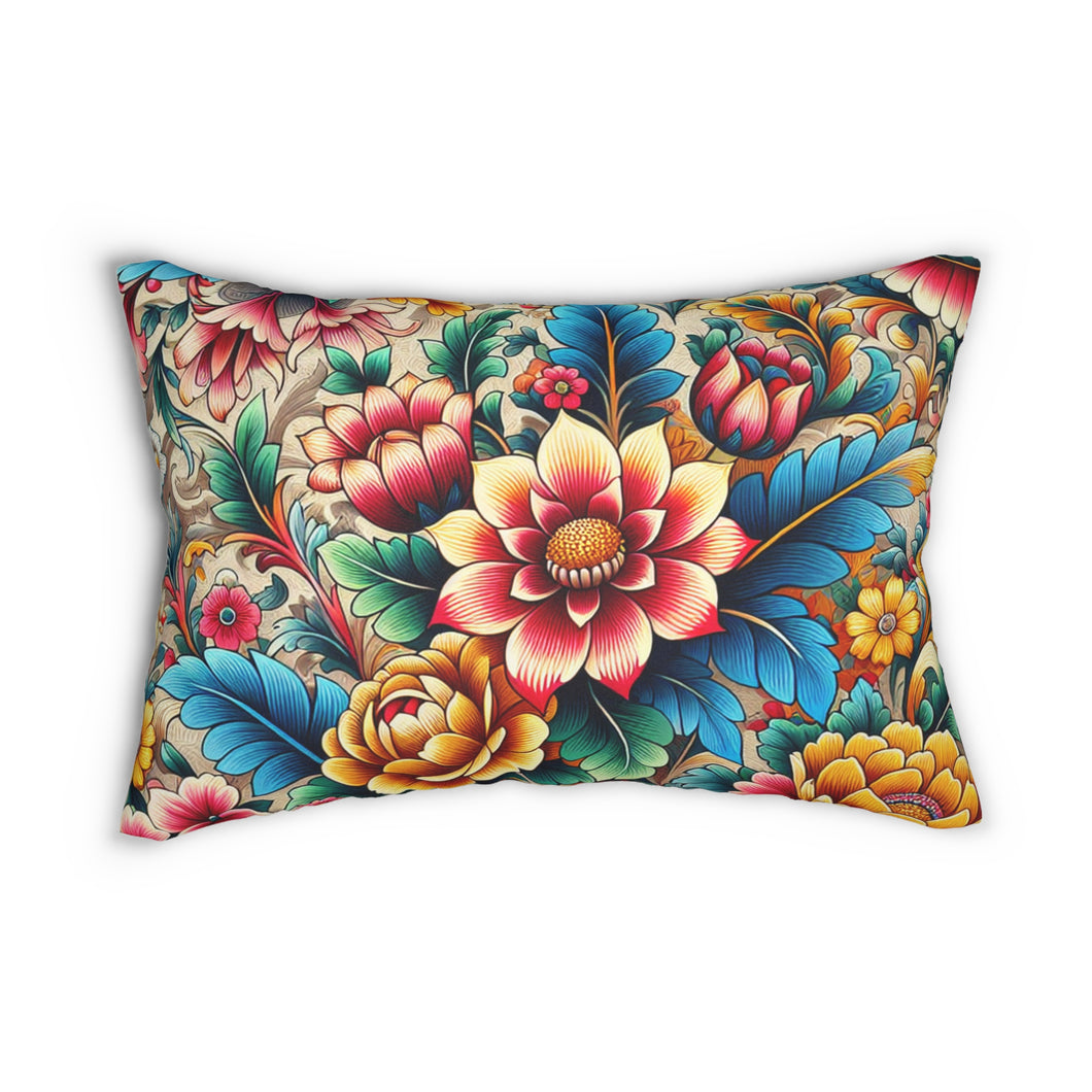Floral Lumbar Pillow