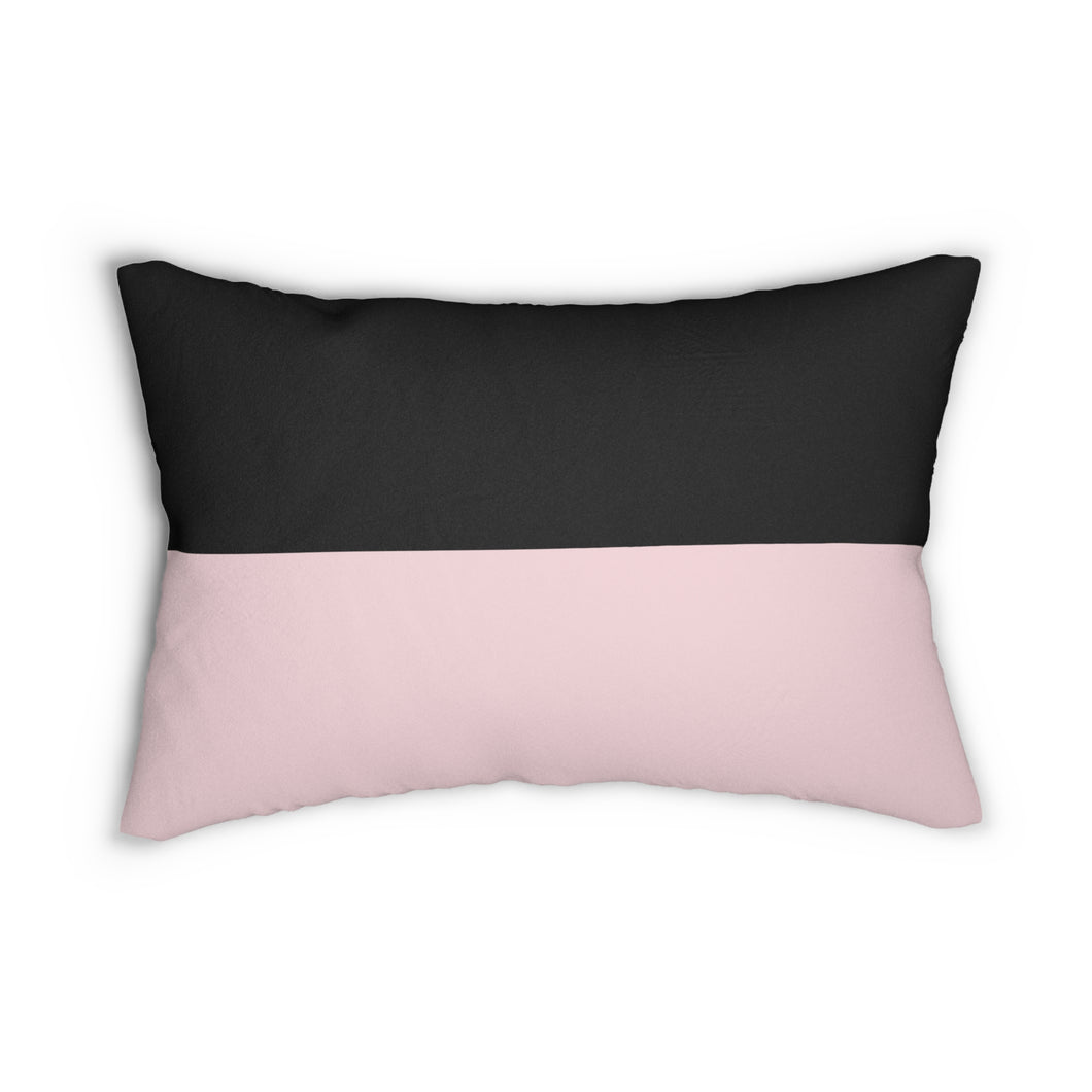 Black/Pink Lumbar Pillow