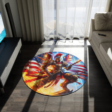 Load image into Gallery viewer, U.S.A Warrior Round Rug
