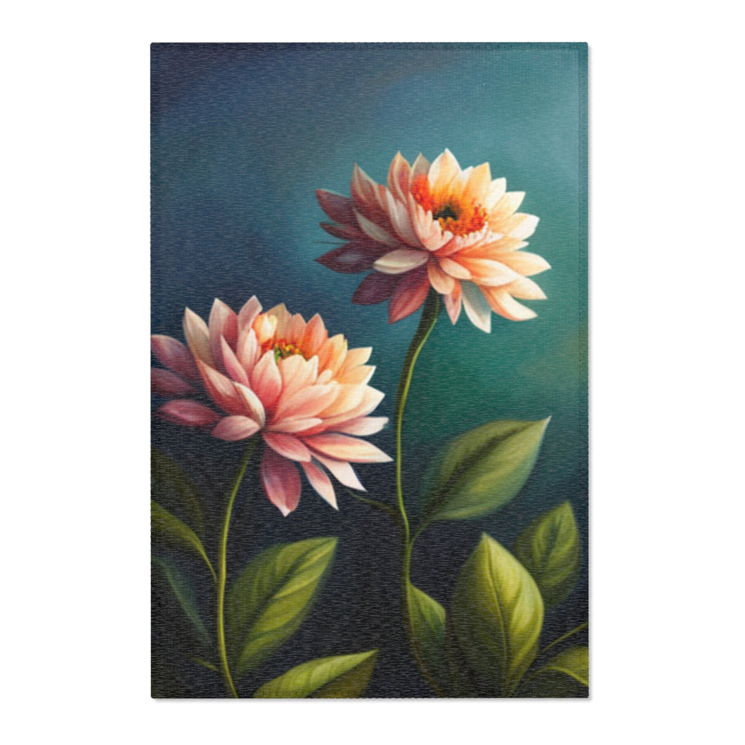 Flower area rug