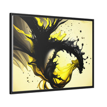 Load image into Gallery viewer, Unique yellow/black matte canvas, black frame
