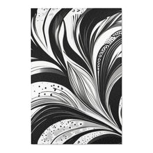 Load image into Gallery viewer, Floral Black/White Rug
