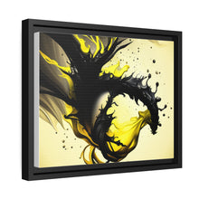 Load image into Gallery viewer, Unique yellow/black matte canvas, black frame
