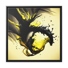Load image into Gallery viewer, Unique yellow/black matte canvas, black frame
