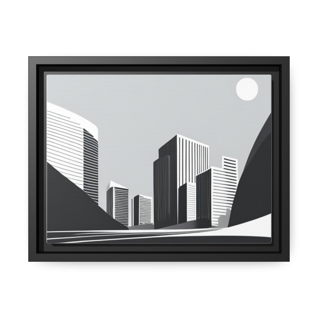 City Matte Canvas, Black Frame