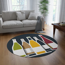 Load image into Gallery viewer, Wine Bottles Round Rug
