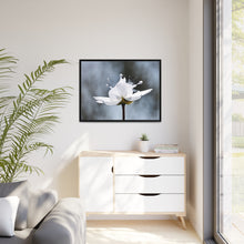 Load image into Gallery viewer, White Petals Flower Matte Canvas, Black Frame
