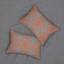 Load image into Gallery viewer, Grey/Orange Design Lumbar Pillow
