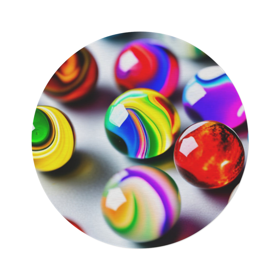 Marbles polyester chenille round rug